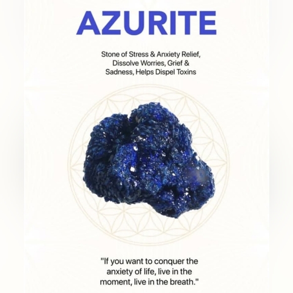 Sale AZURITE SLIDE CHARM with snake chain STERLING SILVER VINTAGE EXCELLENT - Picture 3 of 10